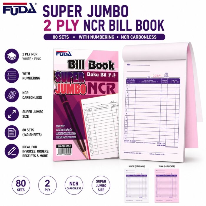 Super Jumbo 2 Ply NCR Bill Book
