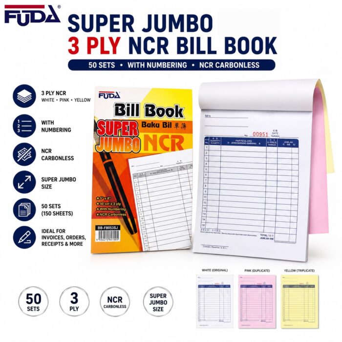 Super Jumbo 3 Ply NCR Bill Book