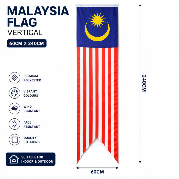 Malaysia Vertical Flag Polyester