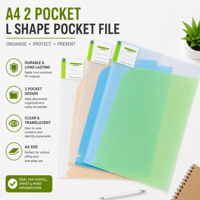 A4 L Shape Pocket File