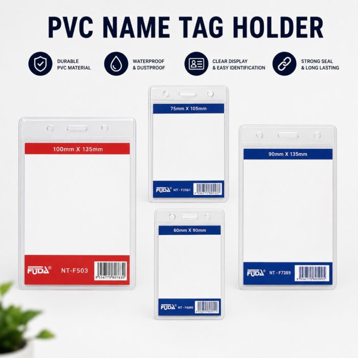 FUDA PVC Name Tag Holder